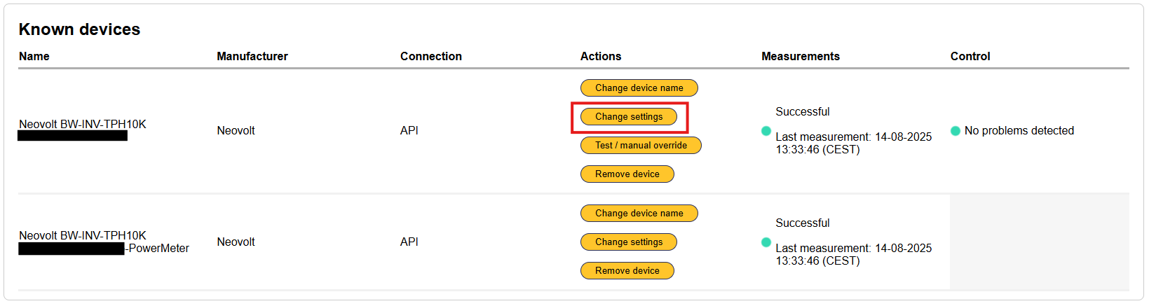 Geräteeinstellungen