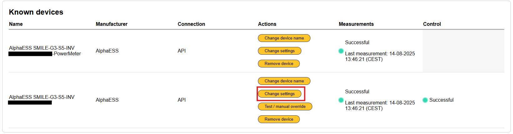 Geräteeinstellungen