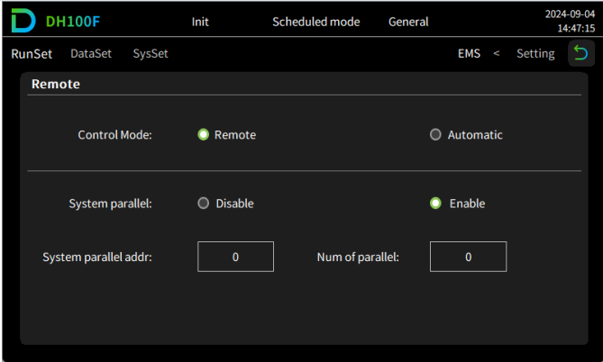 Dyness DH100F Schnittstelle